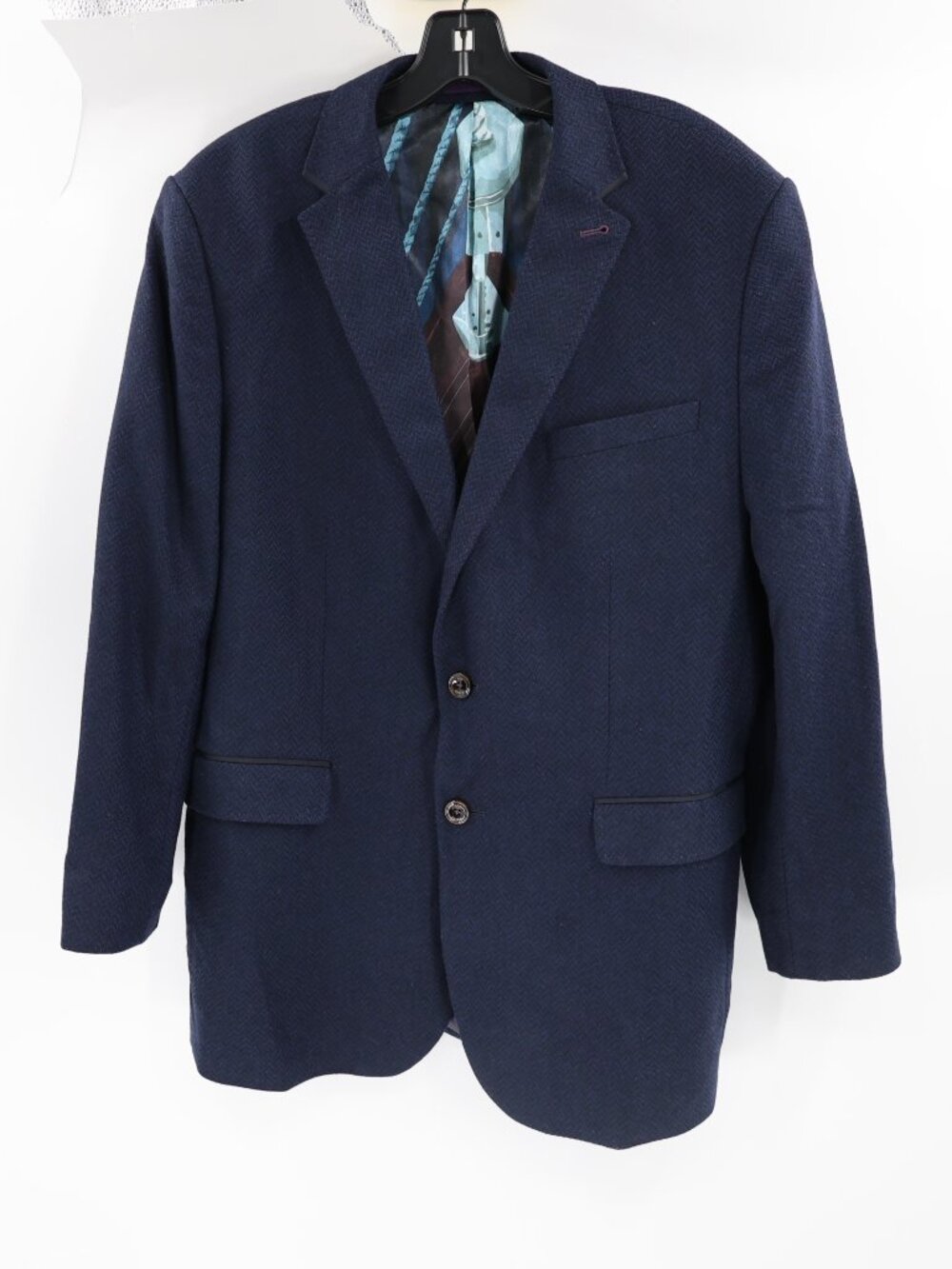 Ted Baker Sport Coat Men's 6 Wool blend Glen Herringbone Two Button notch lapel